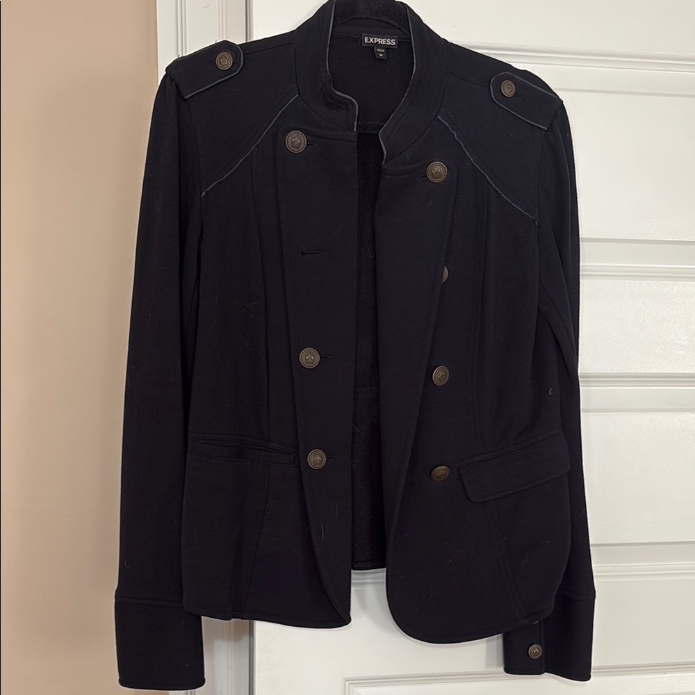 Express Women's Black Military Jacket